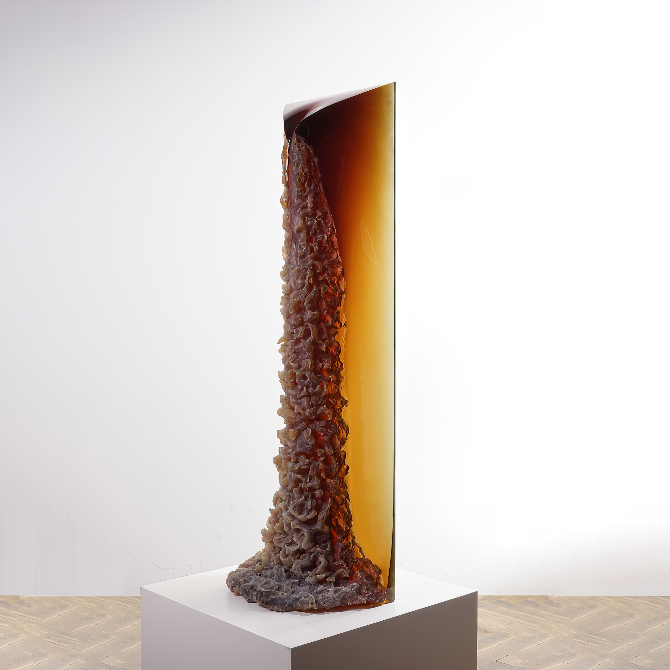 Matyas Pavlik Glass Art - Matyas Pavlik - Magma - Kiln casted glass, cut and polished