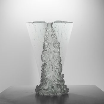 Glass Art - Matyas Pavlik - Melting Water - Kiln casted glass, cut and polished