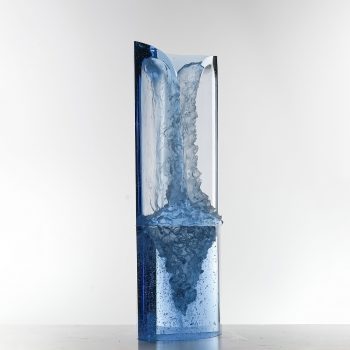 Glass Art - Matyas Pavlik - Surface Tension - Kiln casted glass, cut and polished