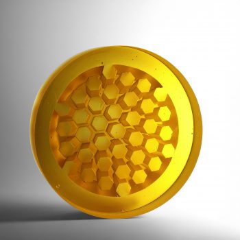 Glassart - Glass Gallery Stölting - Marek Brincko Golden Bee Eye SQ2