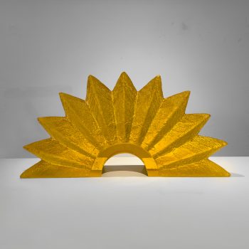 Glassart - Glass Gallery Stölting - Ivana Masitova Mysterious Fan Orange SQ1